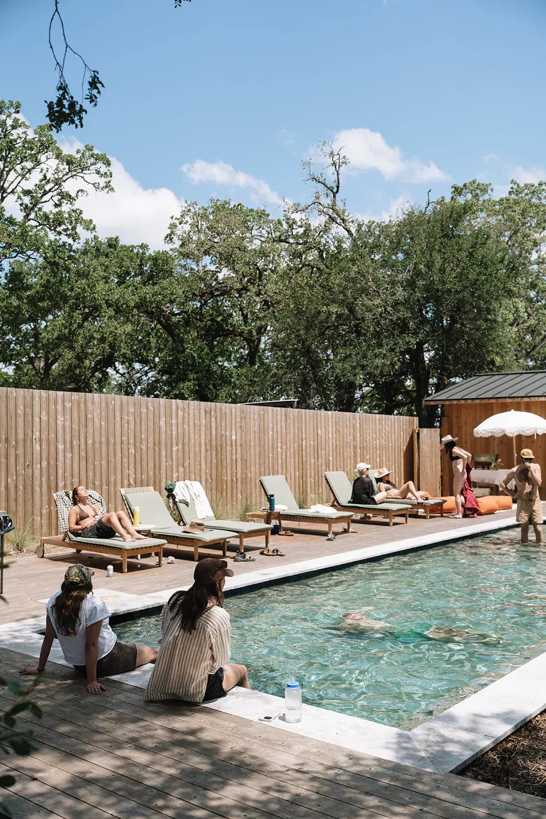 Serana poolside retreat guests